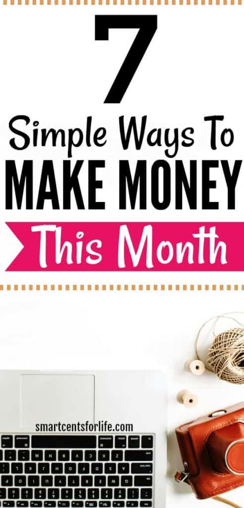 Are you looking to make money fast? These 7 money making tips and ideas will help you earn extra cash. Check out this post and find out how you could easily earn extra income every single month! Make extra income. money making ideas, how to make extra money, job for stay at home moms, college jobs work at home jobs, quick ways to make extra, make money online, side income, money challenge, make money fast, side hustles 