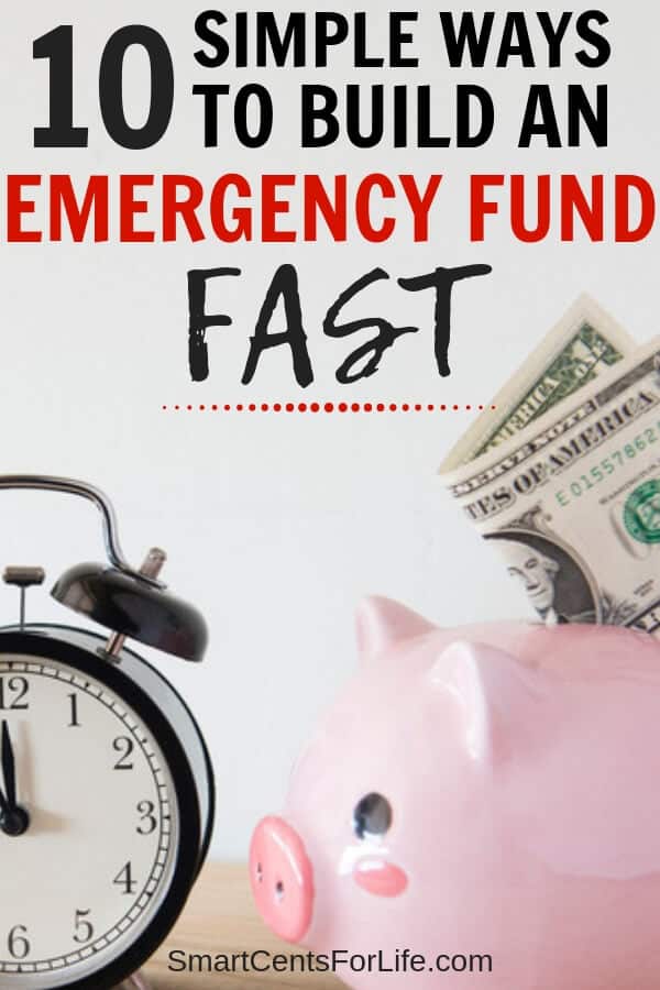 Want to know how to build an emergency fund? Check out these 10 saving money tips that you can use and start building your first 00 emergency fund fast! Different ideas on personal finance, budget tips and frugal living that could help you pay off debt fast! 