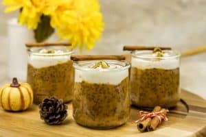 Paleo pumpkin spice chia pudding, low carb dessert, low carb breakfast, low carb snack