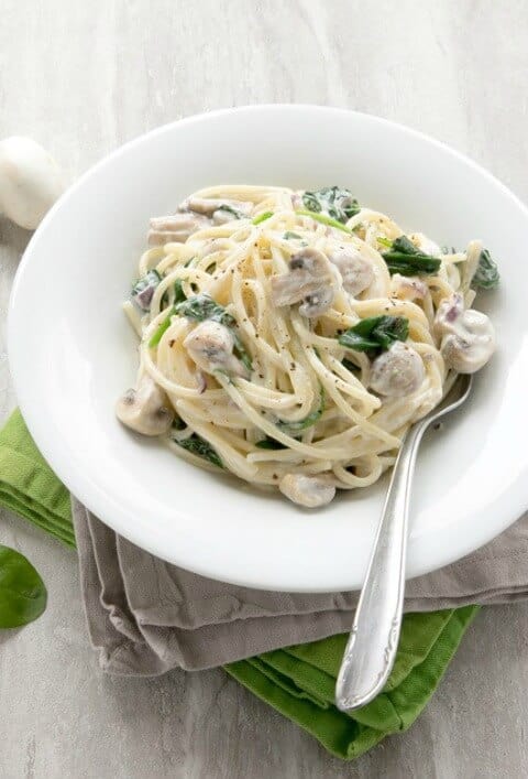 Creamy-Mushroom-Spinach-Spaghetti-