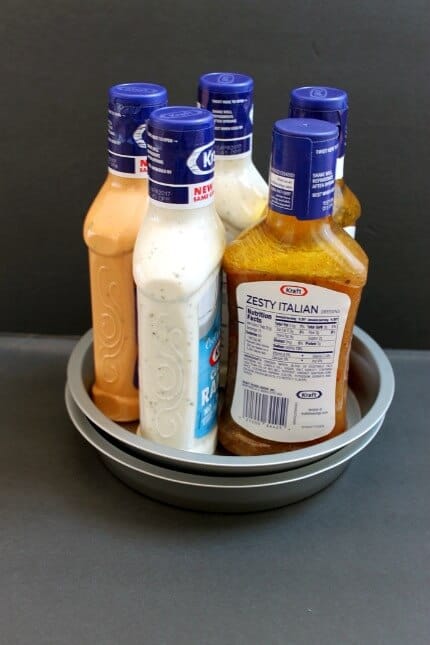 Dollar Store Lazy Susan Organizing Idea