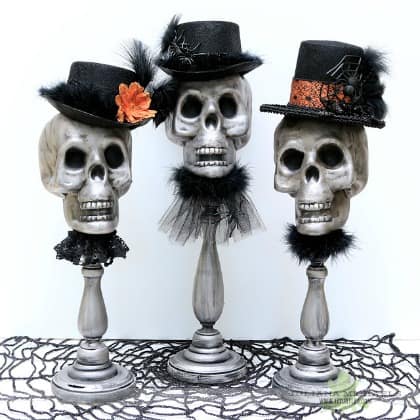 Dollar Store Halloween Decorations - Dollar Tree Halloween Skull Decor