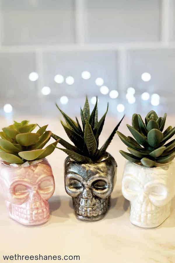 DIY Halloween skull decor