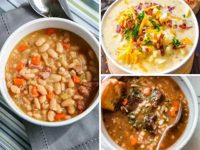Image of three crockpot soup recipes