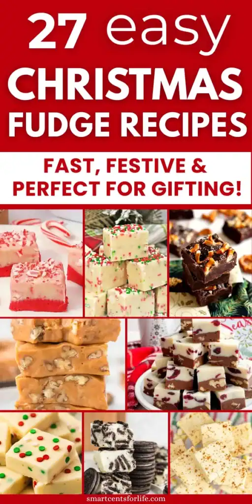 27 Receita fácil de doce de Natal - Receitas fáceis de chocolate de Natal com sabores de hortelã-pimenta, biscoito de açúcar e chocolate quente - quadrados festivos de chocolate caseiro exibidos em uma tábua de sobremesas natalinas, prontos para presentear.